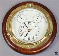 Seth Thomas Meridian Clock W/Hygro & Thermo Gages