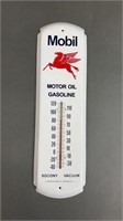 Vtg Mobil Oil / Gas Advertising Metal Thermometer