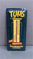 Vtg Tums For The Tummy Metal Thermometer