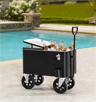 60 Quart Cooler Cart, Black
