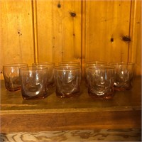 8 Libbey Imperial Plum Old Fashion Glasses