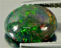 0.98 ct Natural Ethiopian Red Black Fire Opal