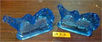Glass Easter Bookends
