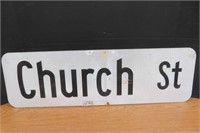 2 Sided Church  Street Sign 30" l