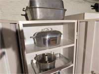 Contents of 6 Shelves-Tupperware, Roasting Pans,