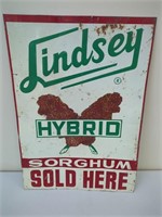 Lindsey Hybrid Sorghum Tin Sign 19-W x 27-T