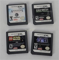 4 Nintendo Ds Games - Star Wars, Cod 4, Creed