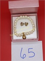 Charter Club Pearl Bracelet with Matching Earrings