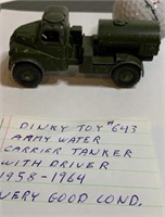 Dinky toy #643  Army water tanker w/ driver 58-64