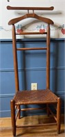 Mid-CE Gentleman's Valet Chair Leather Woven Seat