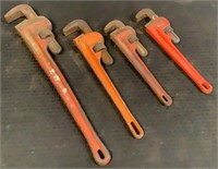 (4) Ridgid Pipe Wrenches