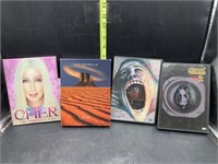 4 dvd videos - Led Zeppelin, Cher, Pink Floyd