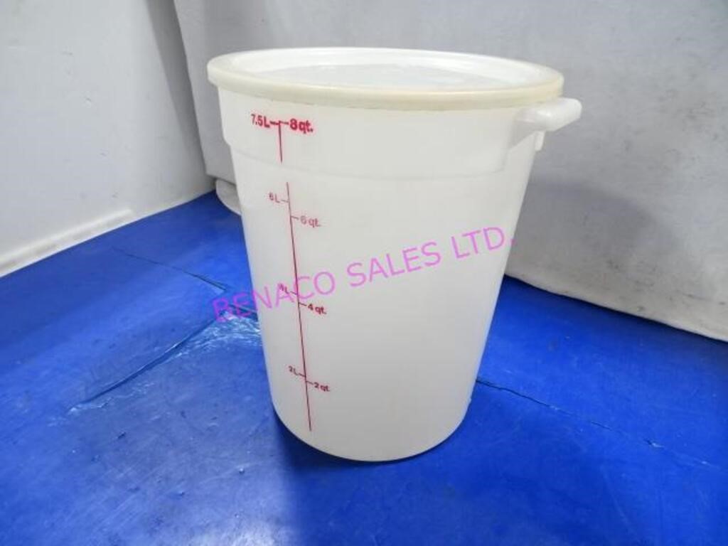 LOT,5PCS 8QT MEASURING BINS W/ 8 LIDS