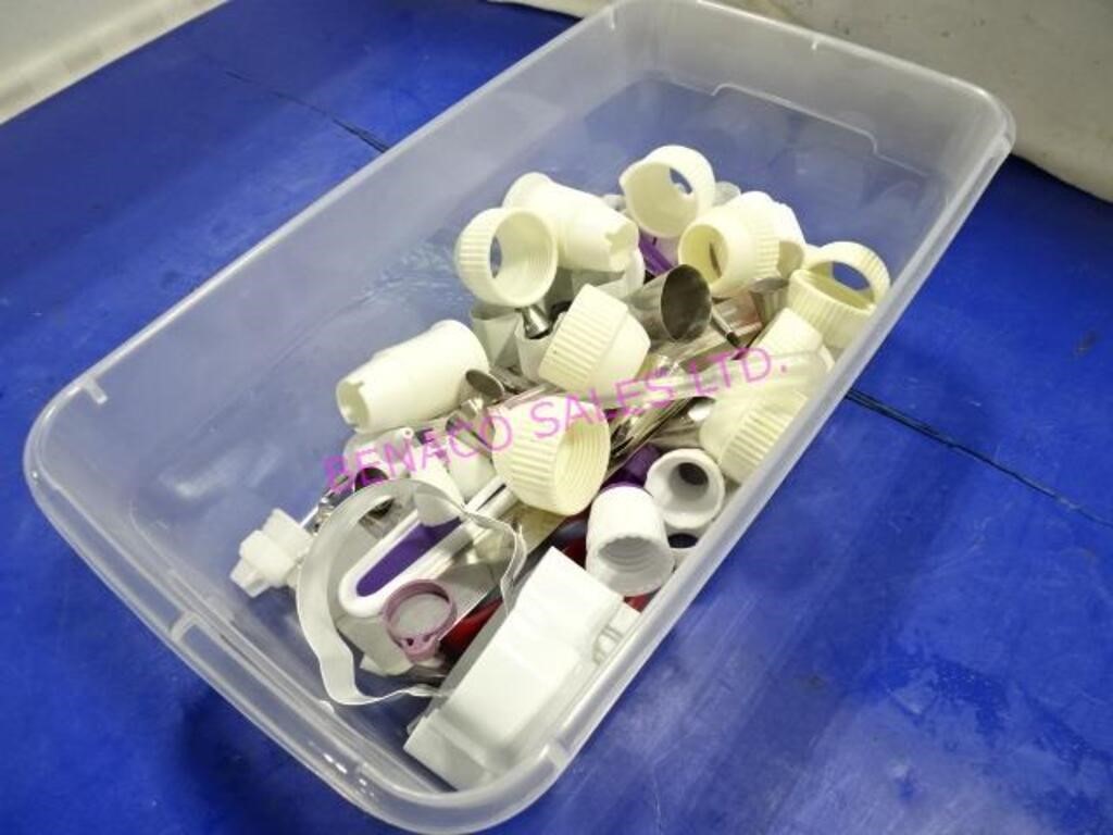 LOT,1 BIN ASST SIZE ICING DISPENSER TOPS