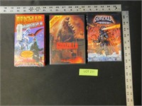 Lot of Godzilla VHS Tape and DVDs
