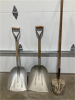 3 Shovels, 2 Alum Scoop, Spade