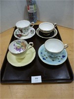 4 Cups & Saucers - Aynsley / Paragon