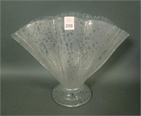 Fent. Cryst. Frosted  # 857 Ming Mellon Rib Vase