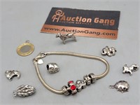Silver 925 Charm Bracelet /Charms Some Silver 925