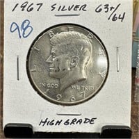 1967 JFK SILVER HALF DOLLAR HIGH GRADE