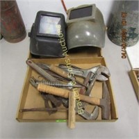 GROUP OF 2 BOXES OF WELDING TOOLS ETC