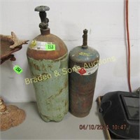 GROUP OF 2 USED GAS BOTTLES