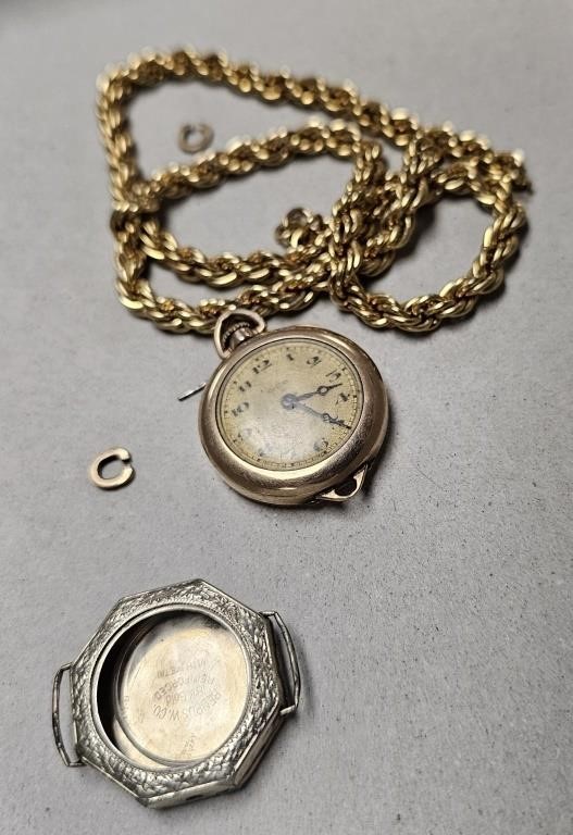 Gold Filled Watch Cases & Necklace