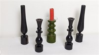 WOODEN CANDLE STICKS