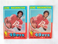 2 1971 Topps Gene Washington 49ers Cards #165