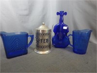 *Blue Glassware - Shirley Temple & Coffee Holder