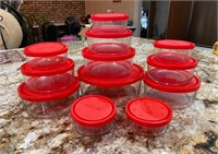 Large Set of Gelo Brand Glass Food Storage