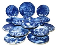 Berlin Blue China Christmas Plates