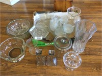 Large Lot of Glass Servingware & Decor