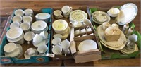Large Box Lot of Porcelain China Dinenrware & More