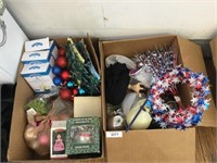 Large Box Lot of Holiday Decorations