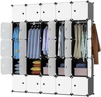 HOMOKUS Portable Wardrobe Closets, 70 x 70 x 18inc