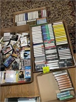 BOXES CONTAINING MISC CASSETTE TAPES