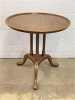 Vintage Wooden Accent Table w/ Footed Base