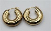 Sterling Silver Italy 5.8g Hoop Pierced Earrings