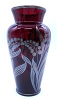 National Silver Deposit Ware Sterling Overlay Vase