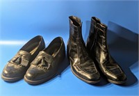 Men's Black Leather Shoes. Sz. 9.