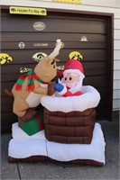 6' Animated Santa/Reindeer Inflatable