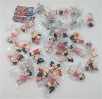 (J) Yujin Astro Boy figurines and papers in