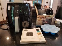 Philips twin Turbostar air fryer with cookbook,