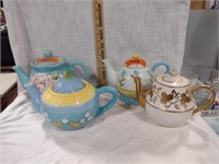 Mixed Decorative Ceramic Tea Pots Lot