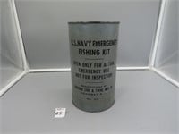 WW II US NAVY Emergency Fishing Kit w/key still