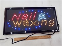 D1) New "Nail Waxing" LED Sign 18.5x9.5"