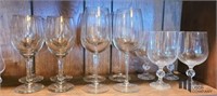 Three Sets of Four Wine/Bar Glasses