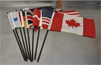 Lot of hand-held flags, see pics