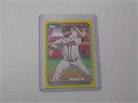 2024 TOPPS A.J. MINTER YELLOW PARALLEL BRAVES